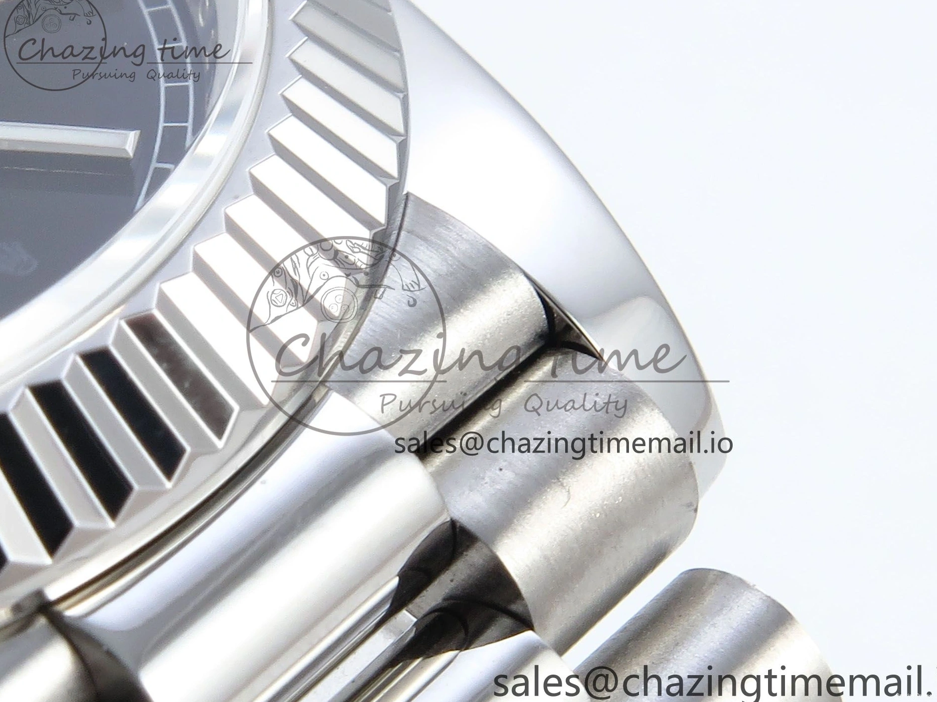 0126 Day Date 128239 36mm SS KF 1:1 Best Edition Black Dial Stick Marker On President Bracelet A2836 (Gain Weight) ZipUp 640